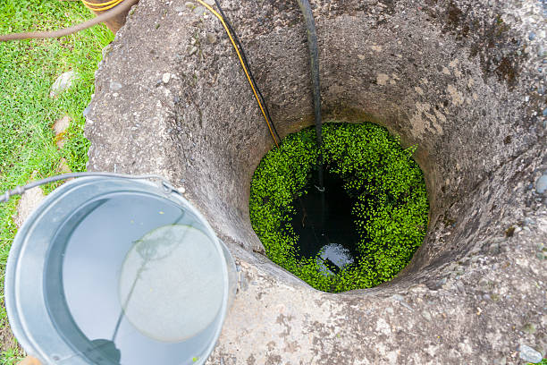 istock old well with iron bucket 480823488