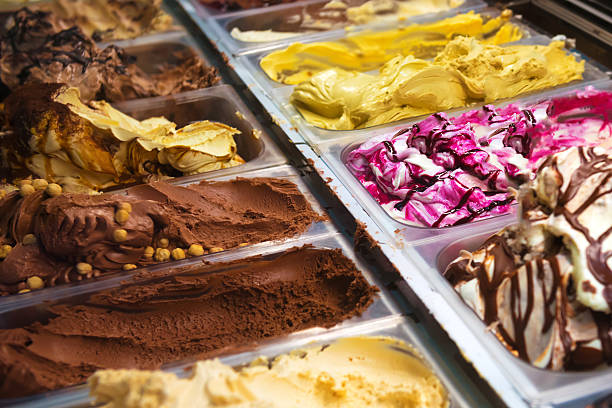 Ice cream gelato stock photo