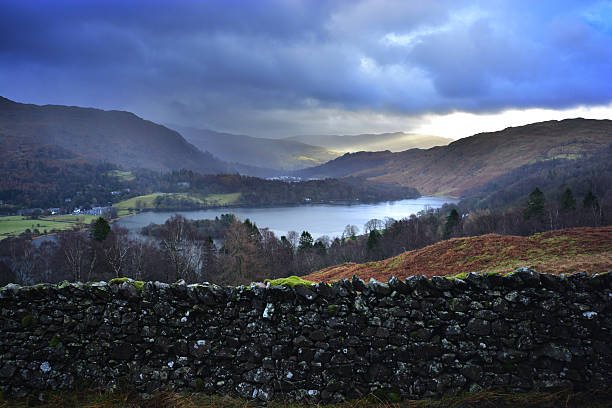 istock Grasmer and a Drystone Wall below Dow Bank 480825224
