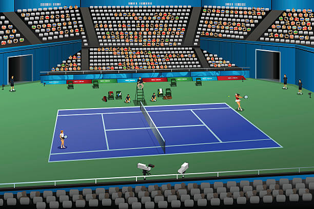 istock Women Playing Tennis in the Competition 480825304