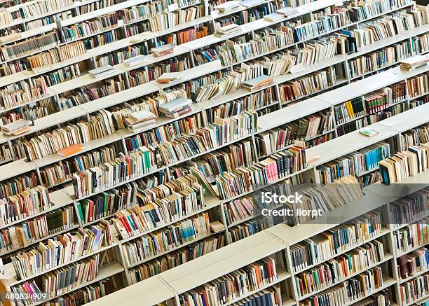 Ряды Книг В Государственной Библиотеке — стоковые фотографии и другие картинки Книга - Книга, Обучение, Поперечный разрез