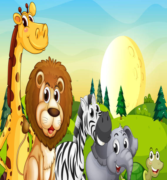 Animals At The Hilltop With Pine Trees Stock Illustration - Download Image Now - Animals In The Wild, Blue, Bush - iStock Animals At The Hilltop With Pine Trees Stock Illustration - Download Image Now - Animals In The Wild, Blue, Bush - iStock