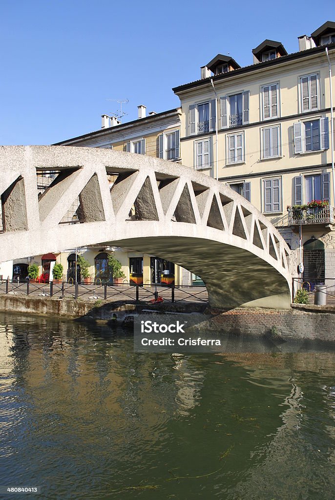 Naviglio a Milano, Italia - Foto stock royalty-free di Milano