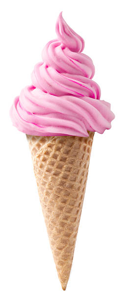 istock pink soft serve ice cream isolated on white background 480841024
