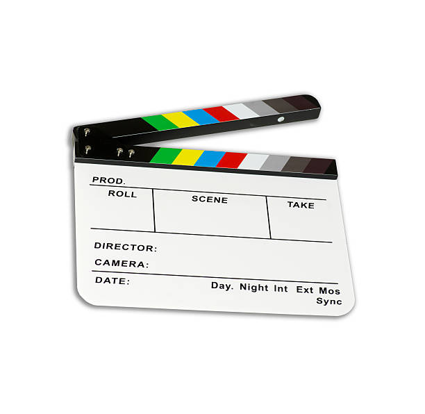 istock Independent movie clapper board - color checker 480842690