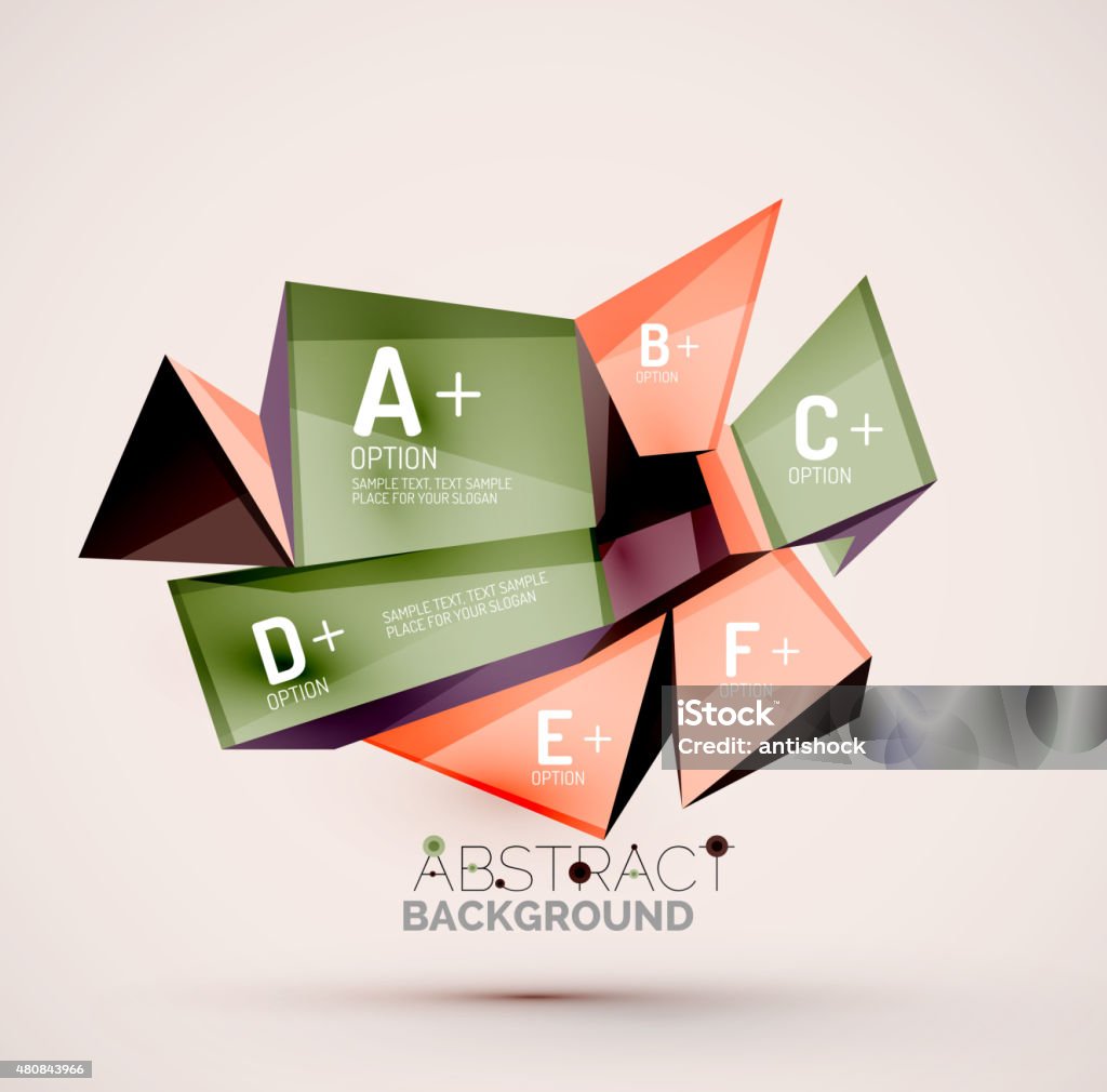 Abstract Shape Writing Geometric Shapes With Sample Text Abstract Template Stock Illustration ...