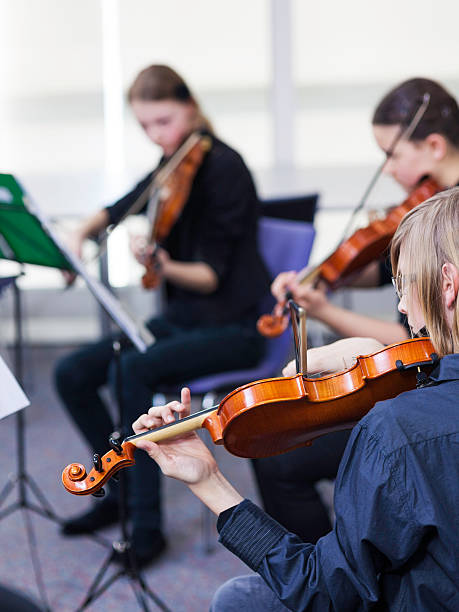 Teenagers Playing On Classical School Concert