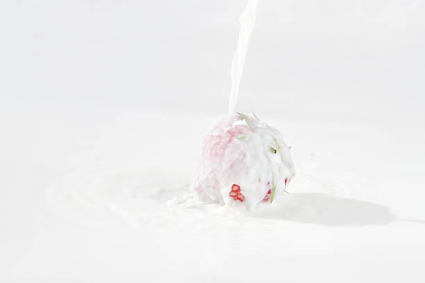Strawberries with milk