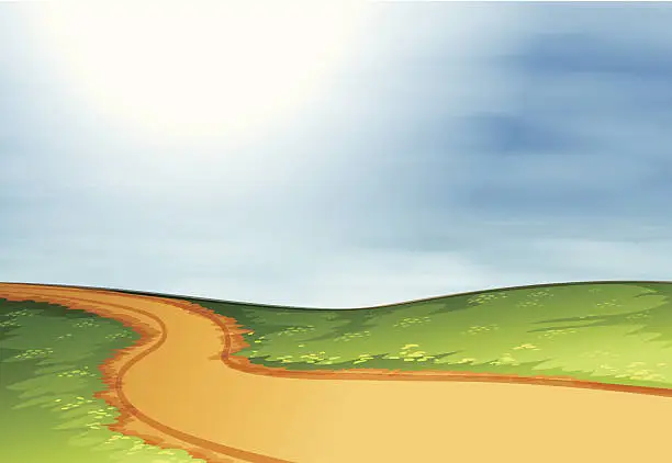 Vector illustration of Narrow pathway