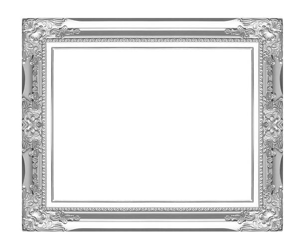 moldura de quadro antigo isolado em fundo branco - home addition audio imagens e fotografias de stock