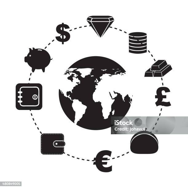 Finances Icons Stock Illustration - Download Image Now - Blue, Clip Art, Coin