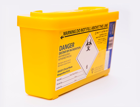 Medical sharps waste container