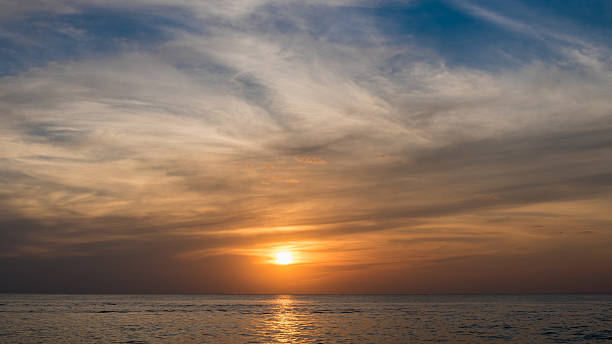 istock Nice sunset sky with cloud at sea, Thailand 480849892