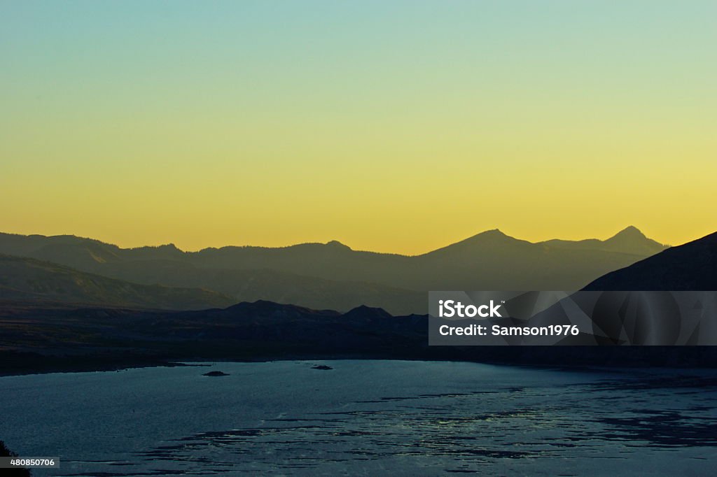 Spirit Lake Far Side South-Central Washington's Cascade Range. 2015 Stock Photo