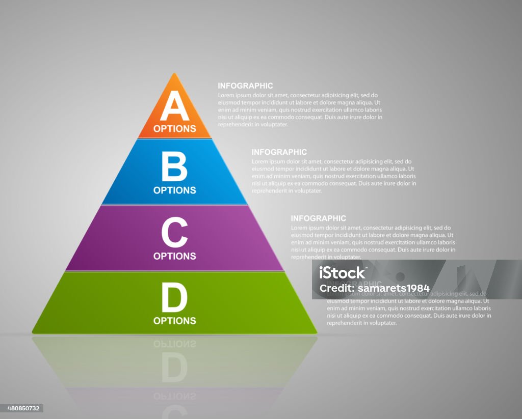 Web Design Pyramid Vector Infographic Pyramid Web Design Template Stock Illustration ...