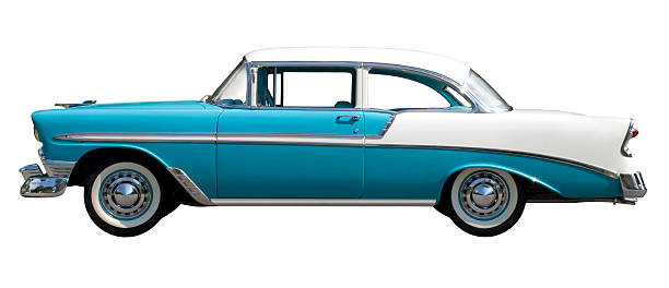 istock Aqua Bel-Air Vintage Automobile against White Background 480852450