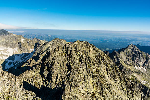 istock Mountain landscape and valley seen the summit 480852686
