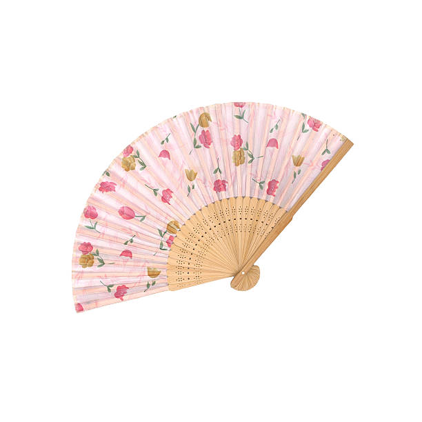 istock Antique Fan Japanese Folding on white background 480854948