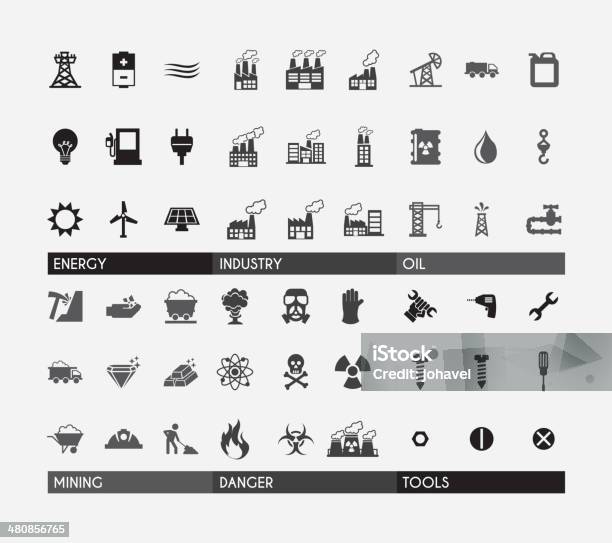 Industriedesign Stock Vektor Art und mehr Bilder von Ware - Ware, Bergbau, Bergwerk