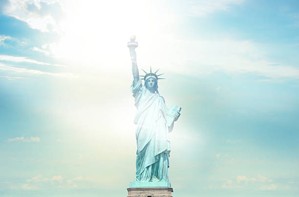 istock Statue of Liberty Sunny Sky bright colors 480858098