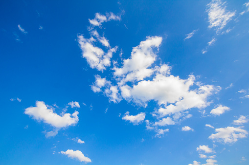 Beautiful blue sky with clouds