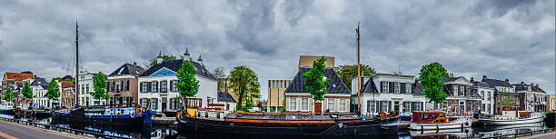 Town Assen with canal in the downtown, Holland.