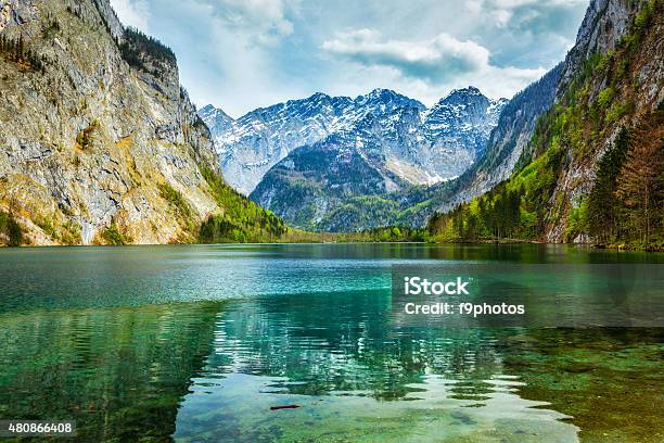 Obersee Mountain Lake Germany Stock Photo - Download Image Now - 2015, Bavaria, Bavarian Alps