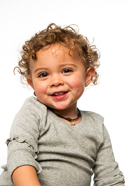bambina sorridente - one baby girl only foto e immagini stock