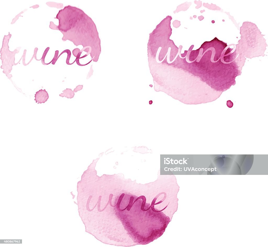 Wine stain circles. Vector 2015 stock vector