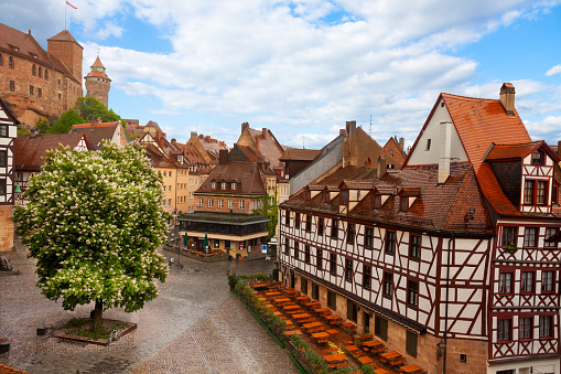 Nürtingen with the town church of Sankt Laurentius.