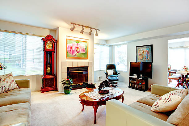 istock Living room with a fireplace. 480871251