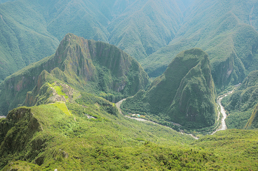 Breathtaking view from Machu Picchu mountain. Peru.
