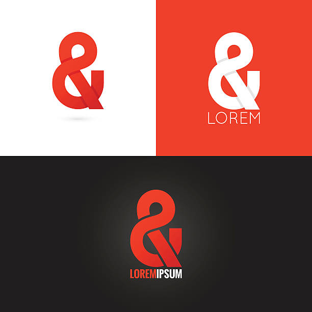 ampersand logo design icon set background ampersand logo design icon set background 10 eps cursive ampersand stock illustrations