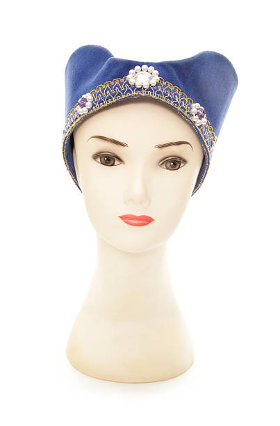 istock mannequin wearing a tudor princess hat 480873358