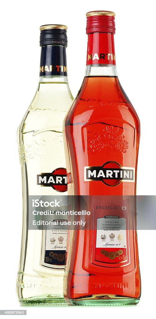 Garrafa de Martini isolada no branco - Foto de stock de Comida Doce royalty-free