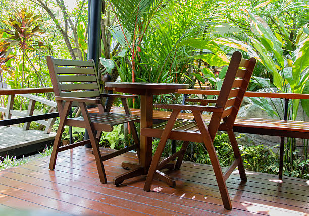 istock Wooden chair on a balcony 480874929
