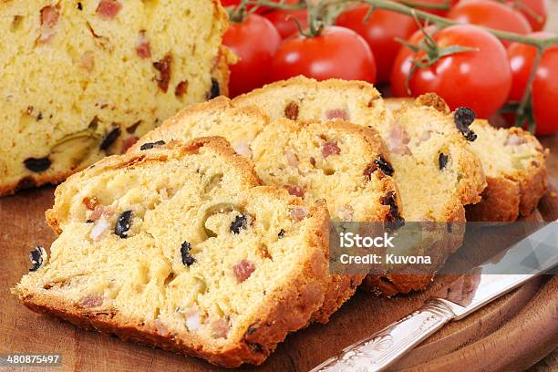 Olive And Bacon Loaf Stock Photo - Download Image Now - Salt - Seasoning, Cake, Savory Food