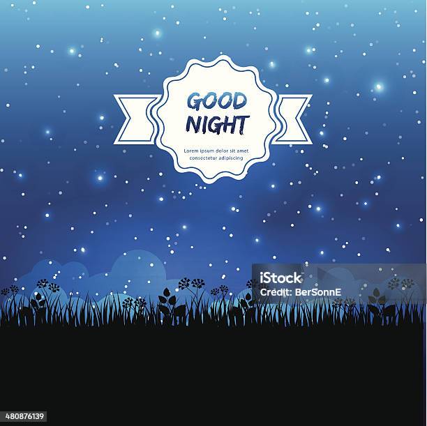 Good Night Design Stock Illustration - Download Image Now - Abstract, Adventure, Animal Markings