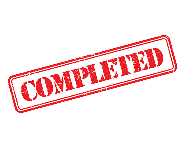 ilustrações de stock, clip art, desenhos animados e ícones de concluído grunge retro selo isolado - chegada
