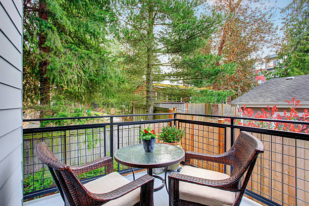 istock Perfect balcony with chairs and table. 480877804