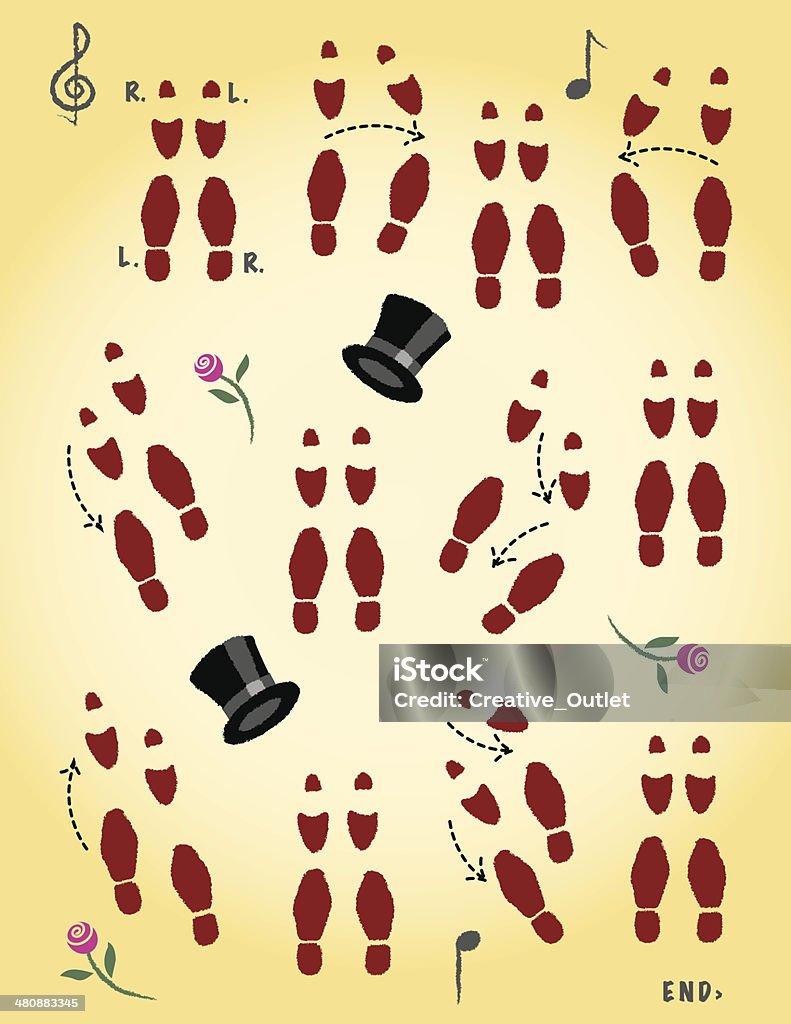 Step Dance Design Dance Steps Stock Illustration - Download Image Now - Dancing ...