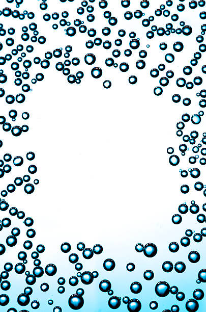 Bubbles on a glass stock photo