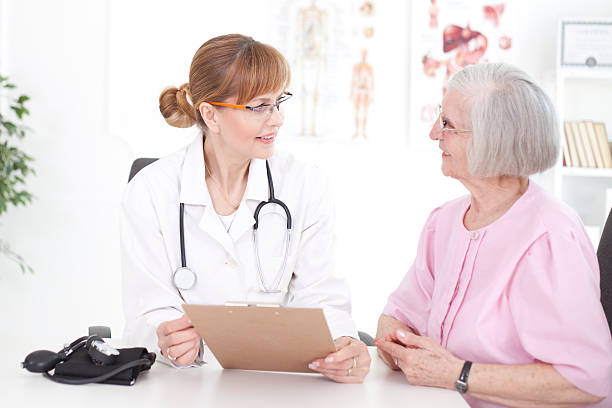 istock Senior woman visiting doctor. 480883555