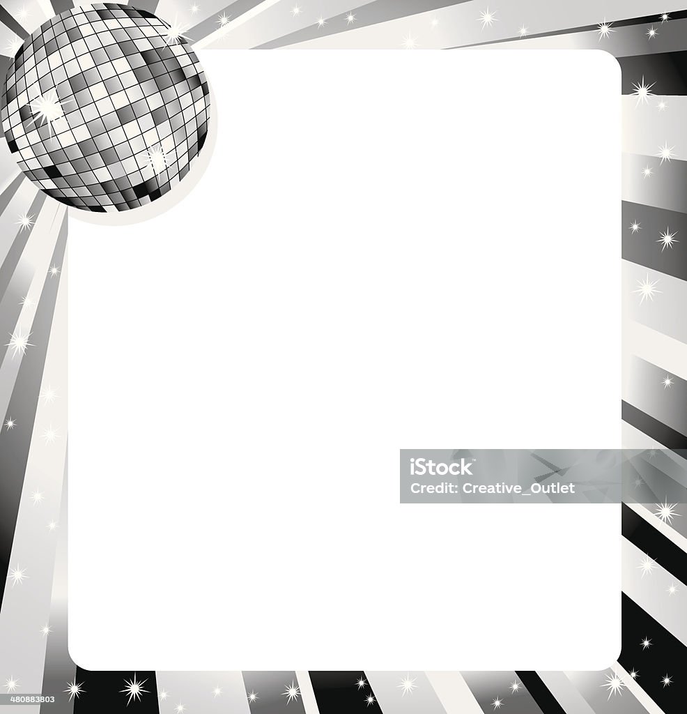 Disco Sticker Frame Disco Ball Frame Stock Illustration - Download Image Now - Copy Space ...