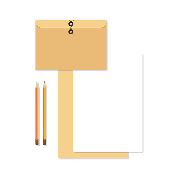 ilustraciones, imágenes clip art, dibujos animados e iconos de stock de mockups plana para el diseño de sitio web - manilla envelope