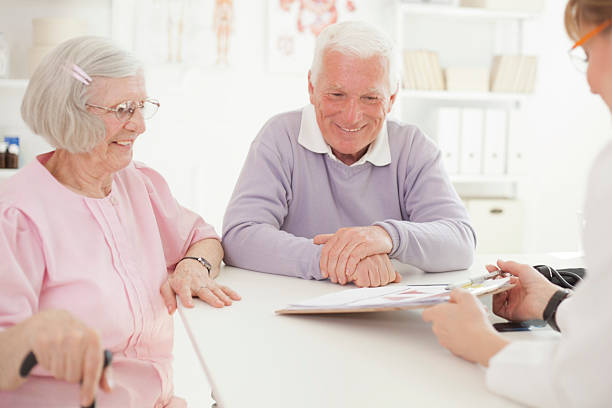 istock Senior couple visiting doctor. 480884609