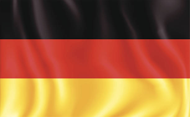 German Flag German flag.  You can easily reduce the contrast and shadow effect by turning off one mesh layer. german flag stock illustrations