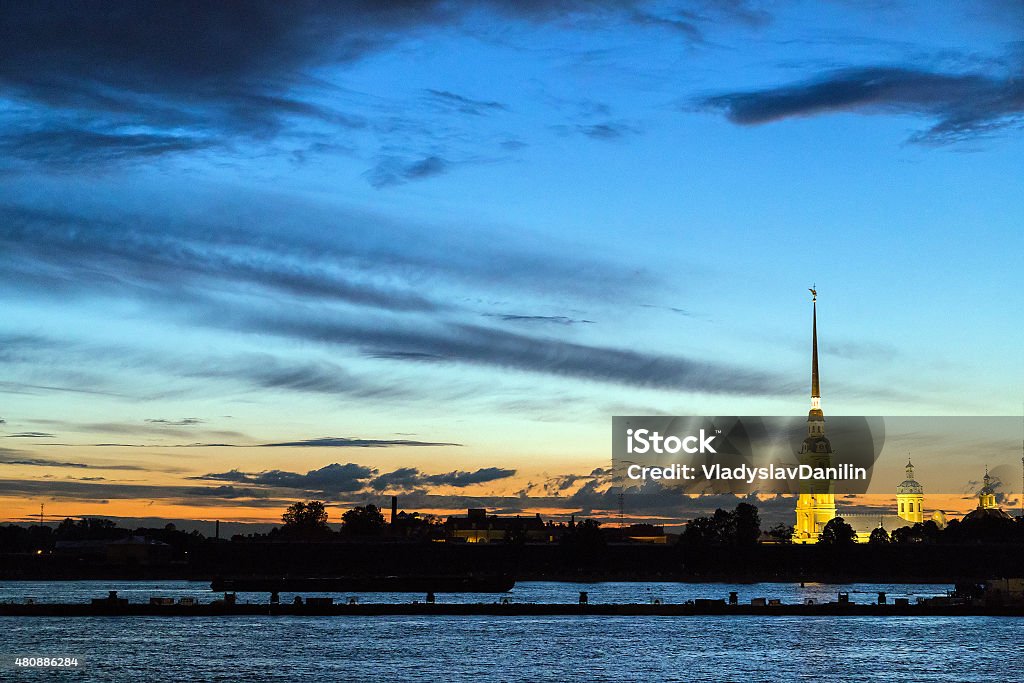 The Peter and Paul Fortress, St.Petersburg, Russia St. Peter and Pavel cathedral in the Peter and Paul Fortress in St.- Petersburg, Russia 2015 Stock Photo