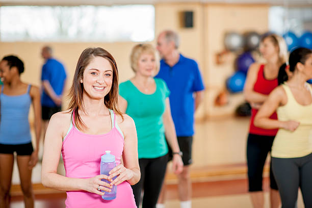 istock Adults Aerobic Fitness Class 480889254