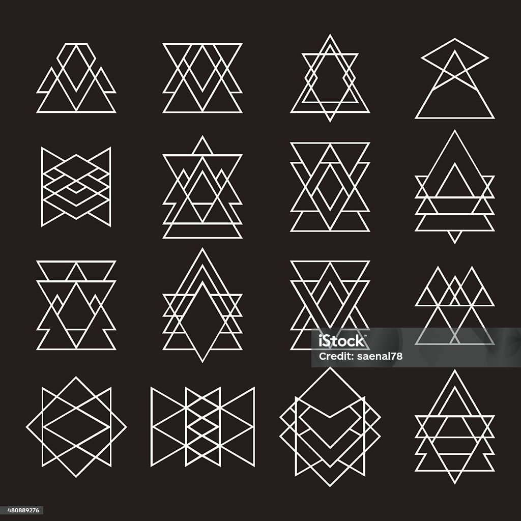 Set of geometric shapes for your design. Trendy hipster logotype Set of geometric shapes for your design. Trendy hipster logotypes. Vector illustration 2015 stock vector